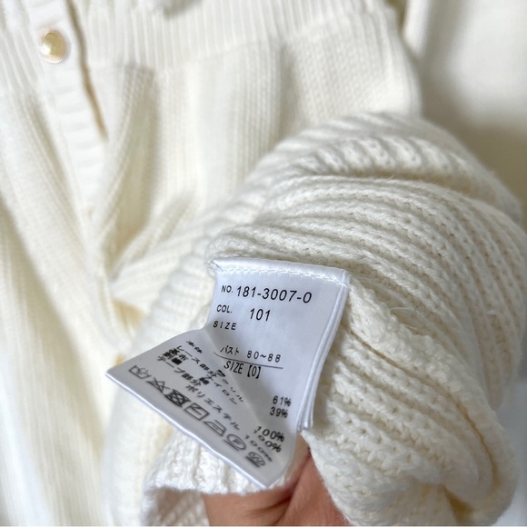 Liz Lisa Japan Knit Kawaii Long Cardigan w/ Ribbons Cottagecore Gyaru Jfashion - Picture 7 of 9